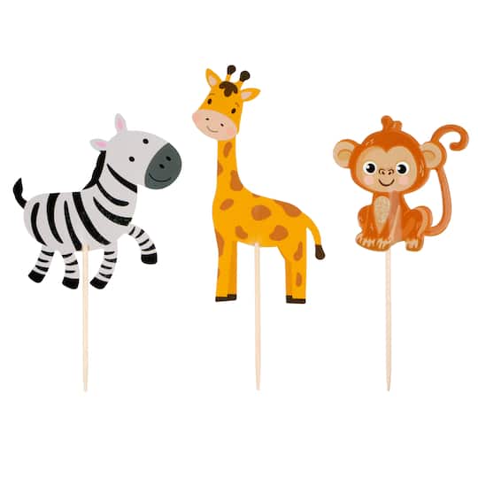 Jungle Animals Cupcake Toppers, 12ct. by Celebrate It&#xAE;